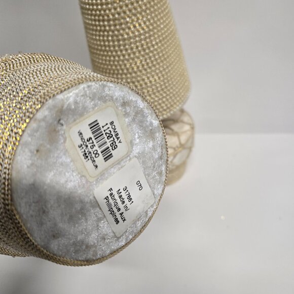 24 inch tall Pair of pearl decorated trees - tabletop Christmas décor - Picture 5 of 6